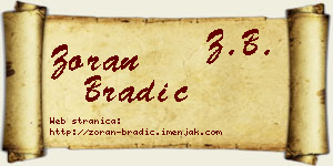 Zoran Bradić vizit kartica